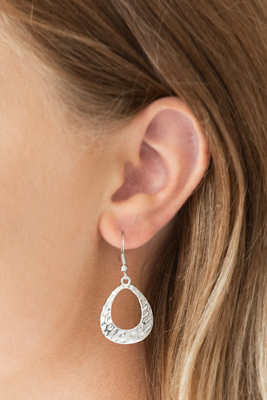 Paparazzi Earrings - Radiantly Rugged - Silver