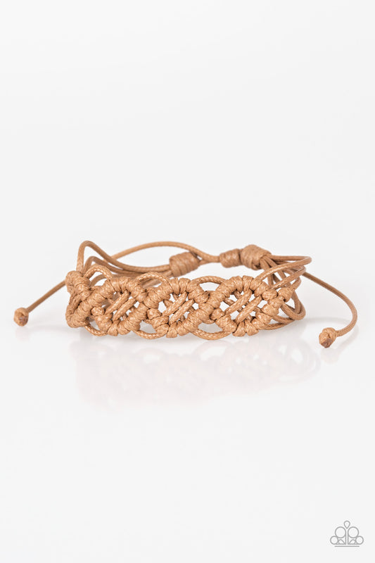 Paparazzi Urban Collection bracelet - Boondocks and Bonfires - Brown