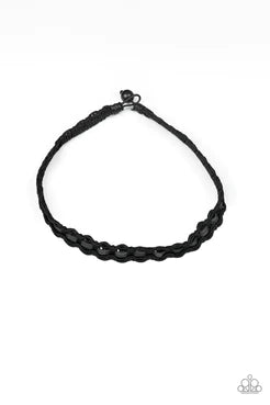 Paparazzi Urban Collection - Track Tracker - Black - Necklace