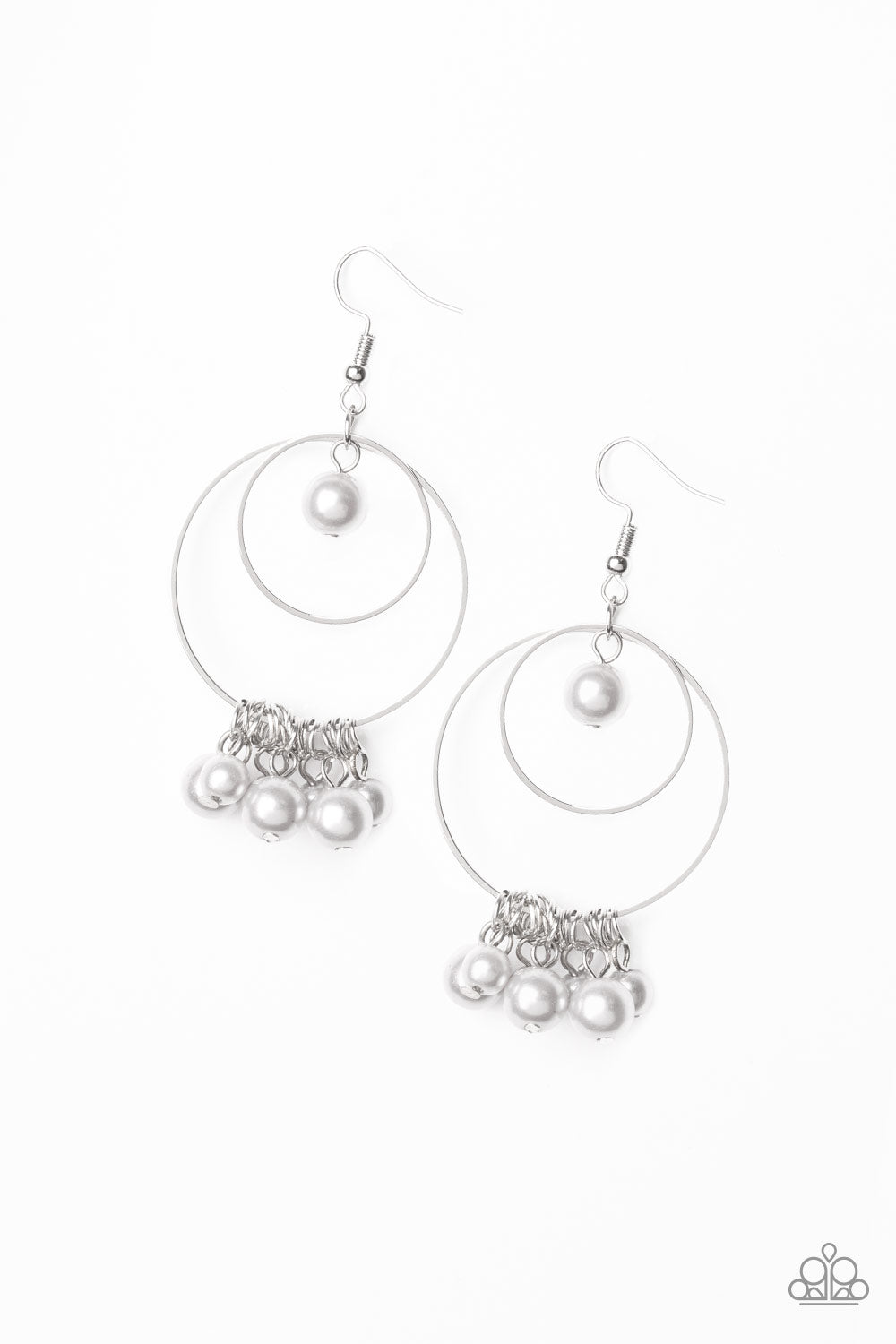 Paparazzi Earrings - New York Attraction - Silver
