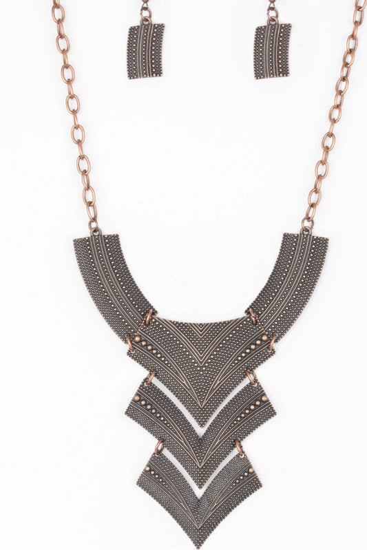 Paparazzi Necklaces - Fiercely Pharaoh - Copper