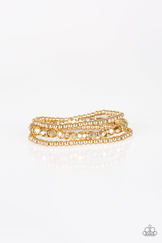 Paparazzi Bracelets - Let There Beam Light - Gold