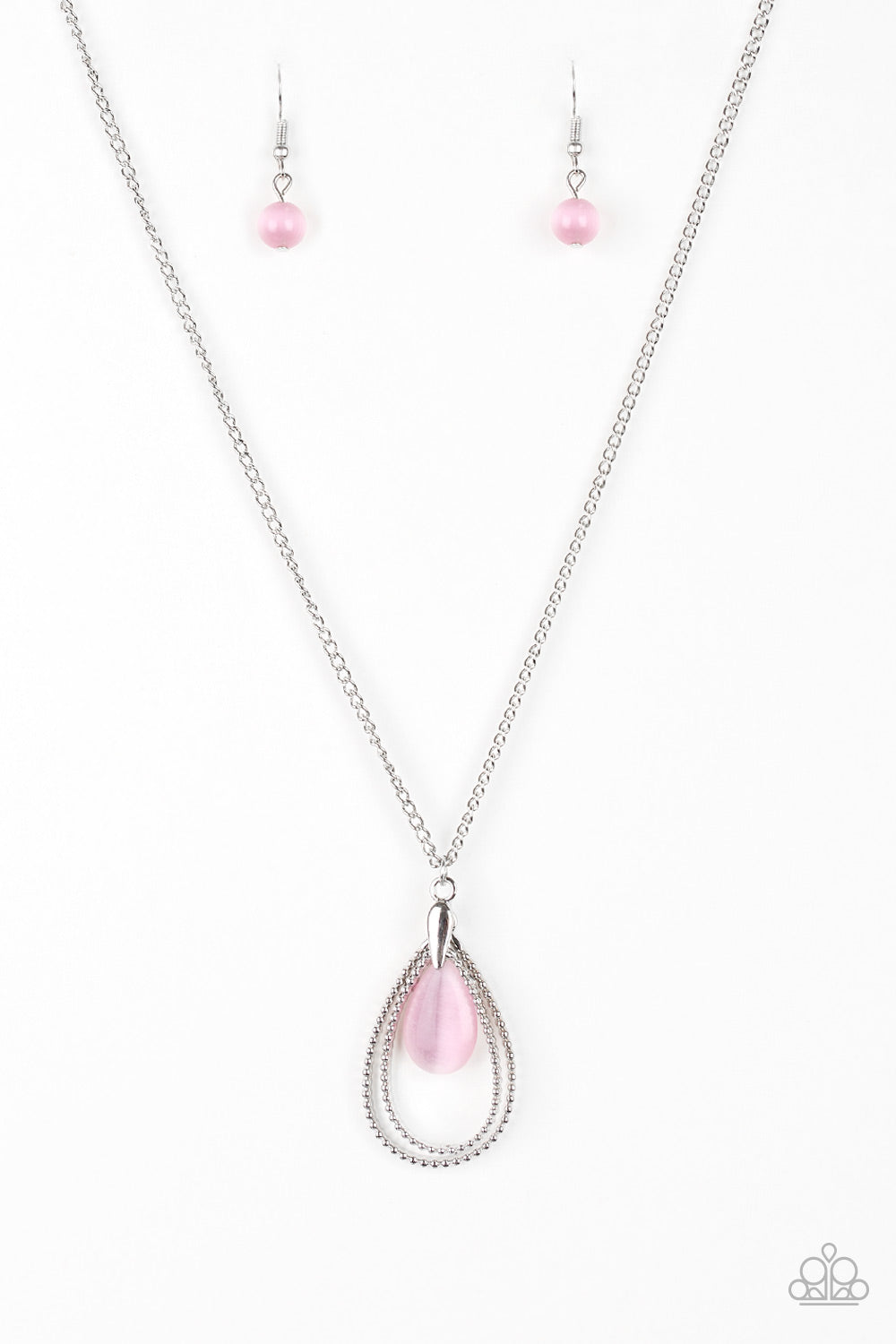 Paparazzi Necklaces - Teardrop Tranquility - Pink