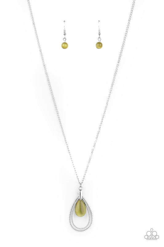 Paparazzi Necklaces - Teardrop Tranquility - Green