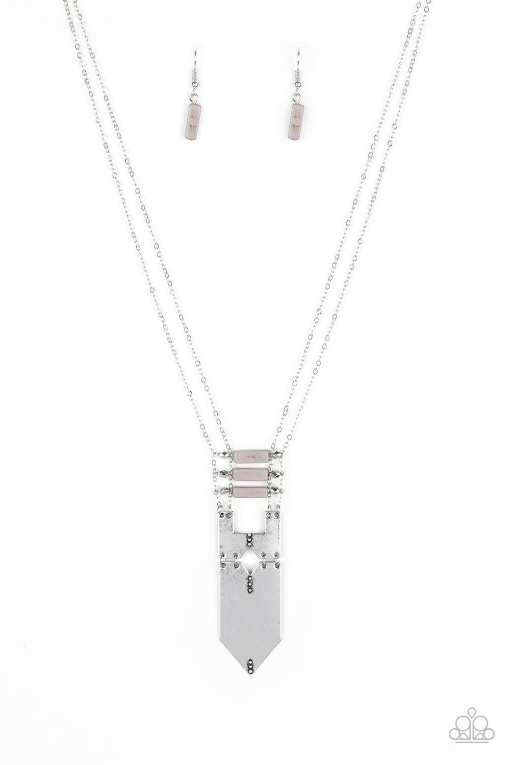 Paparazzi Necklaces - Triassic Era - Silver