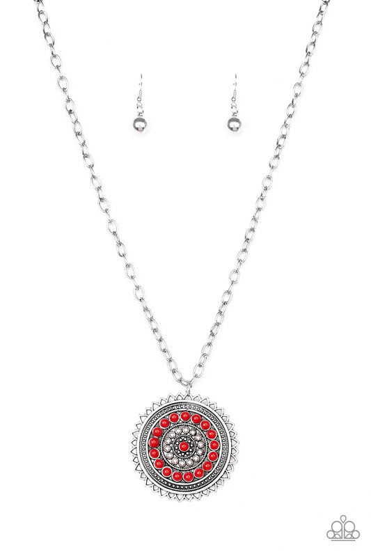 Paparazzi Necklaces - Lost SOL - Red