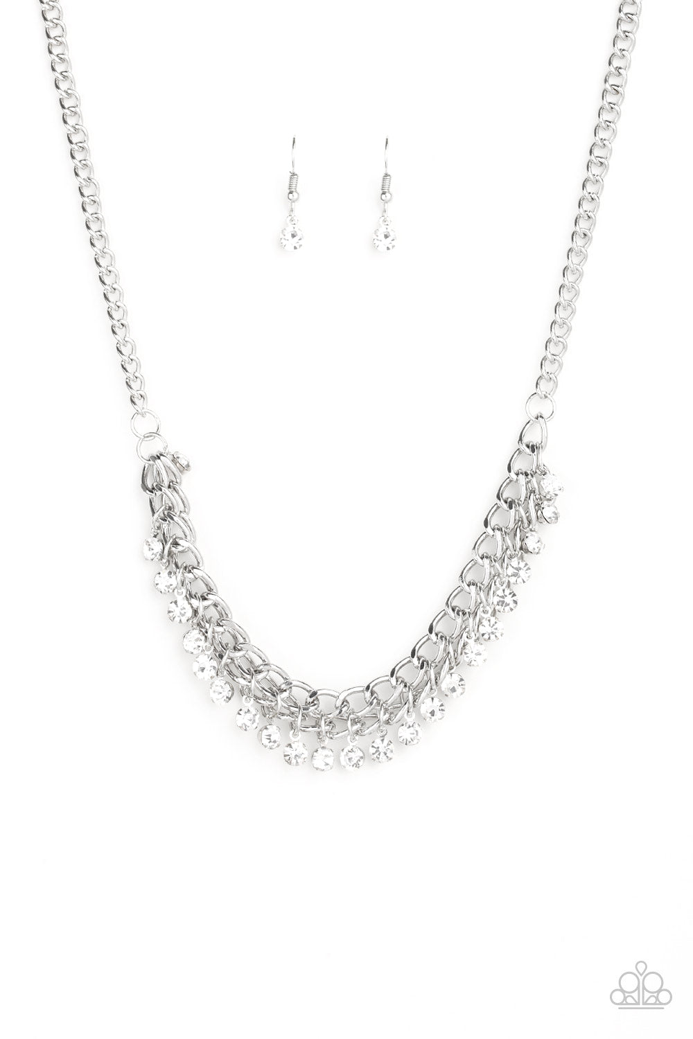 Paparazzi Necklaces - Glow and Grind - White