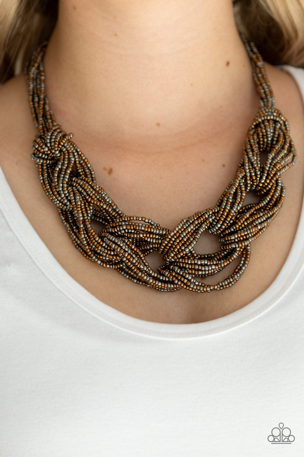 Paparazzi Necklaces - City Catwalk - Copper