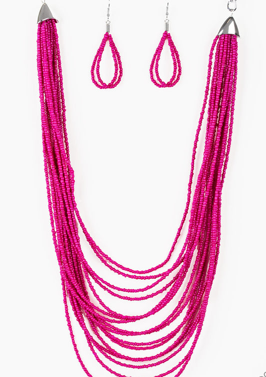 Paparazzi Necklaces - Peacefully Pacific - Pink