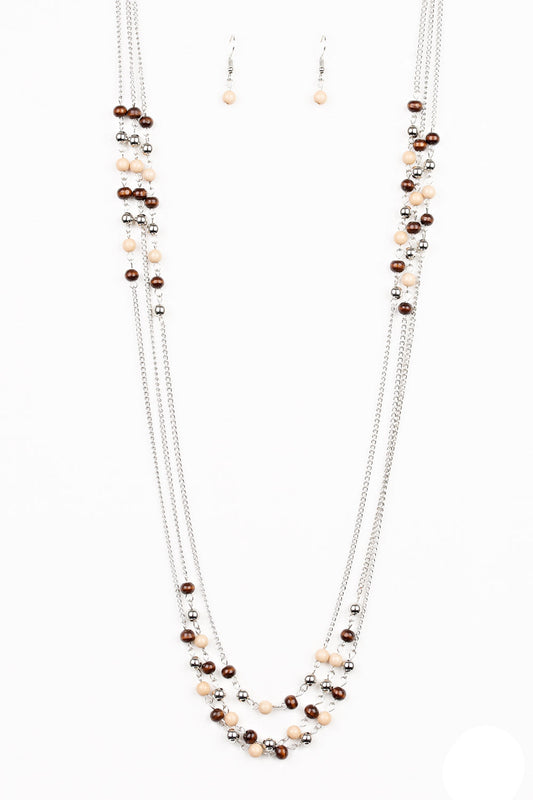 Paparazzi Necklaces - Seasonal Sensation - Brown