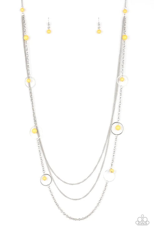 Paparazzi Necklaces - Collectively Carefree - Yellow