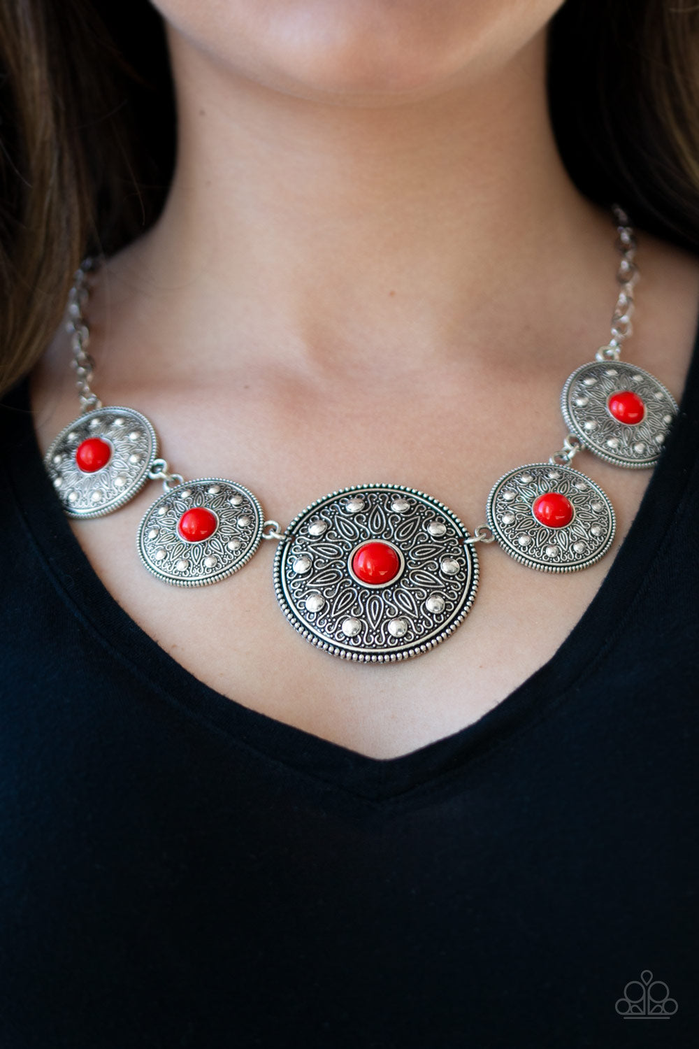 Paparazzi Necklaces - Short- Hey, SOL Sister - Red