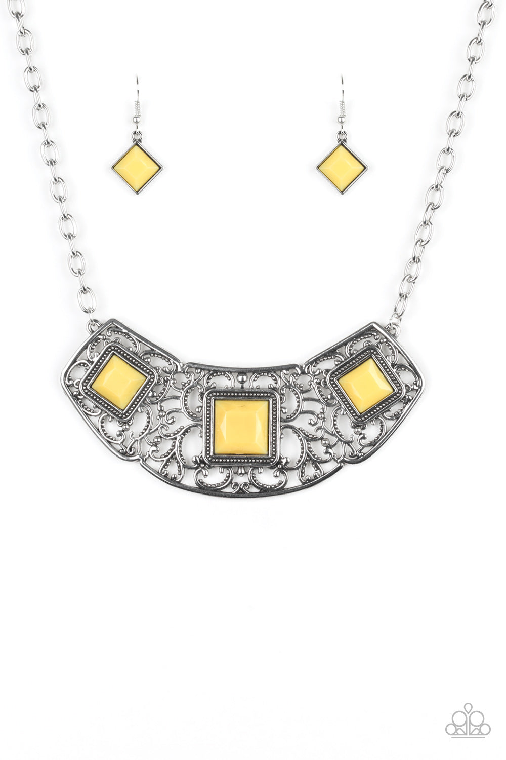 Paparazzi Necklaces - Feeling inde-PENDANT - Yellow