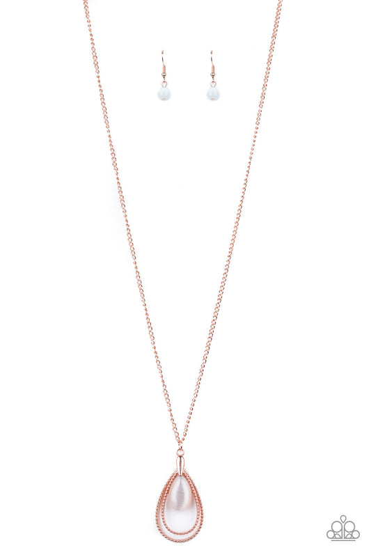 Paparazzi Necklaces - Teardrop Tranquility - Copper