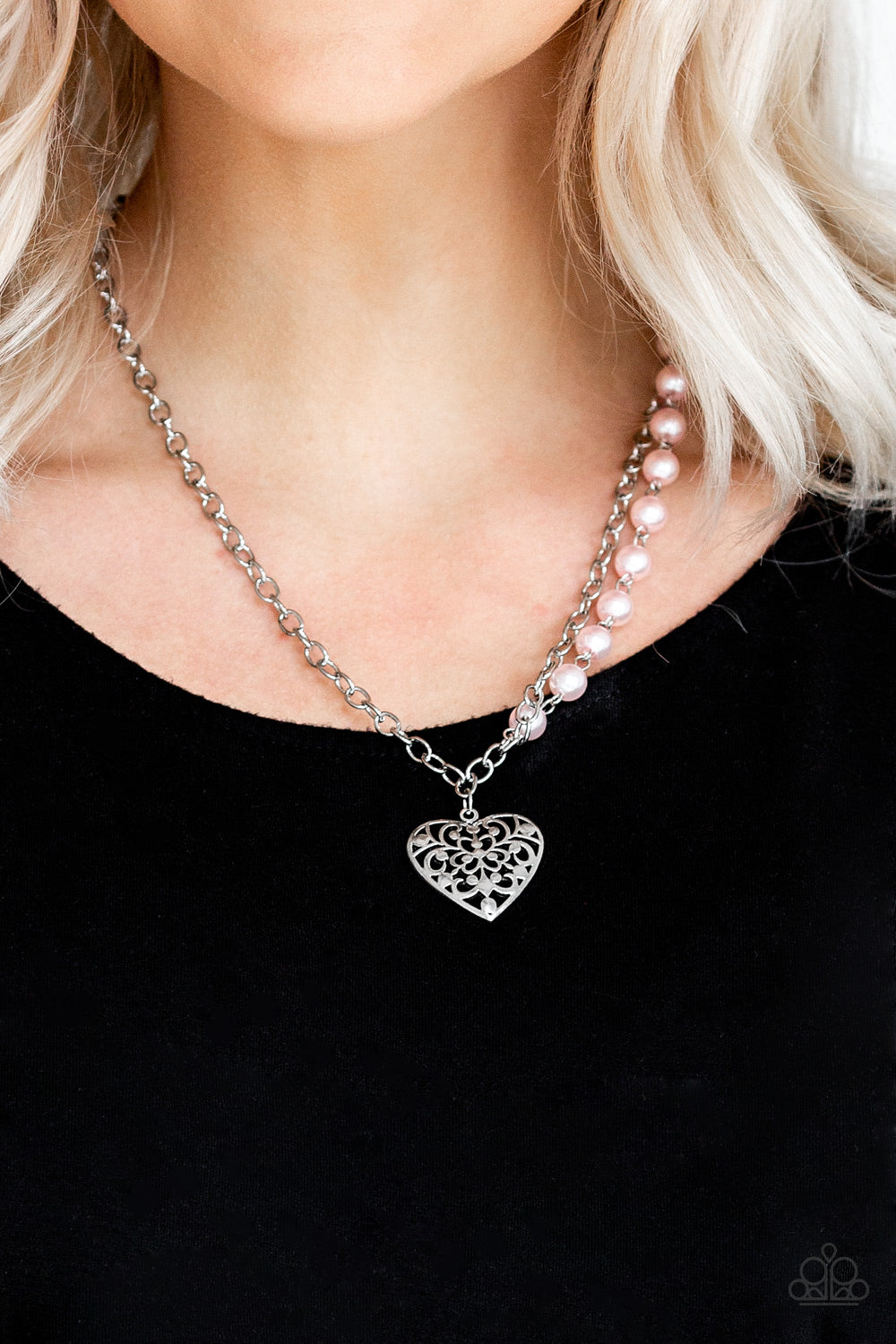 Paparazzi necklace - Forever In My Heart - Pink