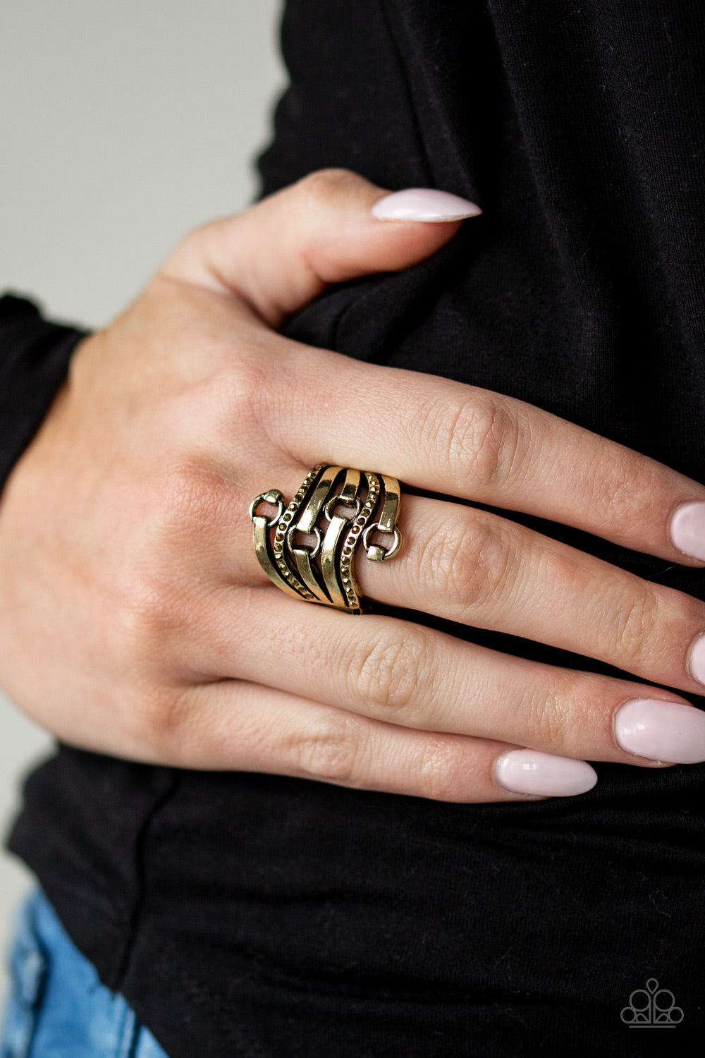 Paparazzi Rings - Buckle Up - Brass