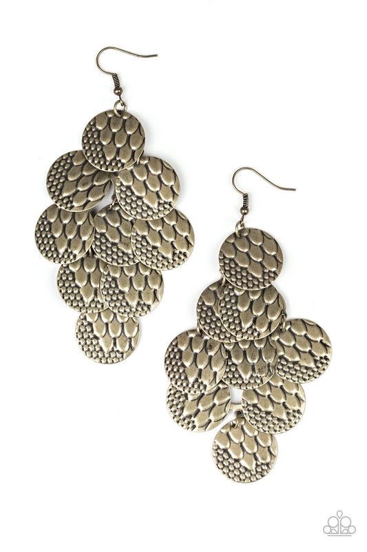 Paparazzi earrings - The Party Animal - Brass