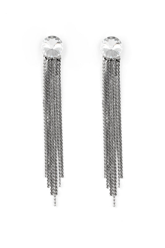 Paparazzi Earrings - Level Up - Black