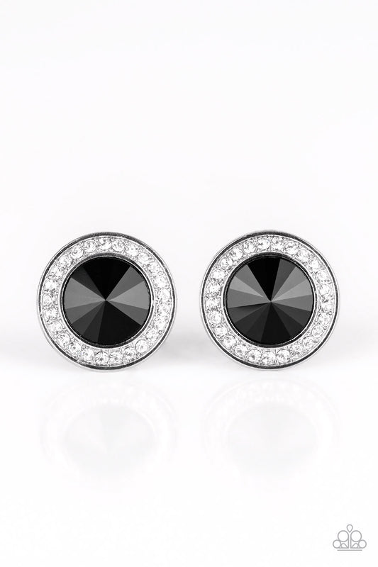 Paparazzi Earrings - What Should I Bling? - Black Post