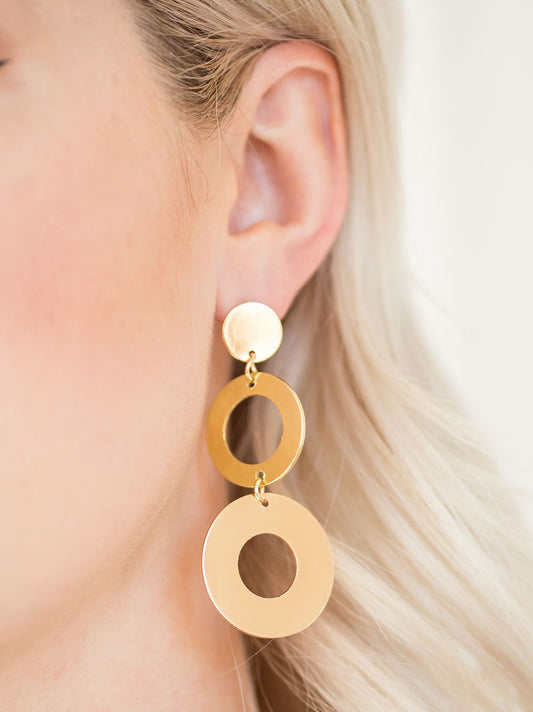 Paparazzi Earrings - Pop Idol - Gold