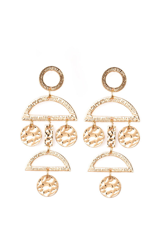 Paparazzi Earrings - Incan Eclipse - Gold