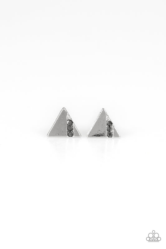Paparazzi earrings - Pyramid Paradise - Silver
