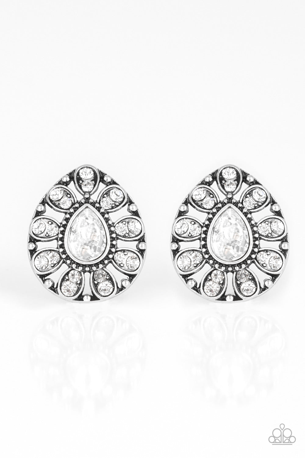 Paparazzi Earrings - Treasure Retreat - White