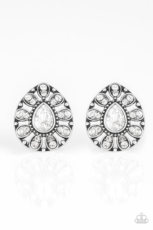 Paparazzi Earrings - Treasure Retreat - White