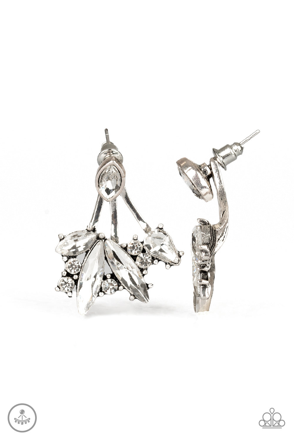 Paparazzi Earrings - Deco Dynamite - White