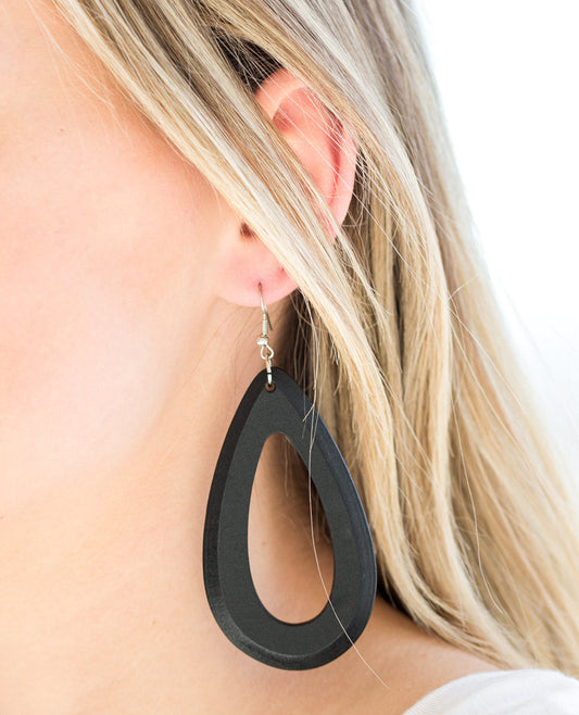 Paparazzi Earrings - Malibu Mimosas - Black