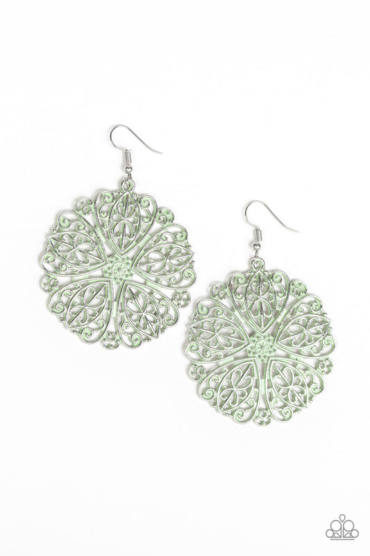 Paparazzi Earrings - Ocean Paradise - Green