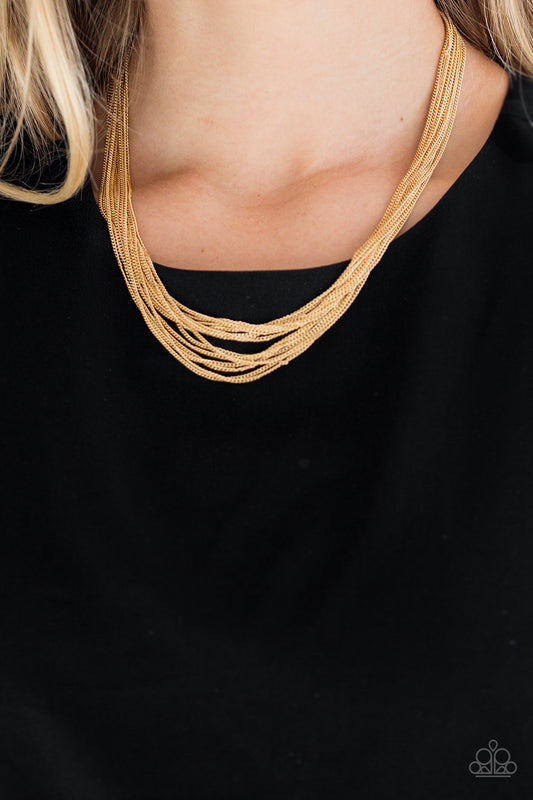 Paparazzi Necklaces - Backstage Bravado - Gold