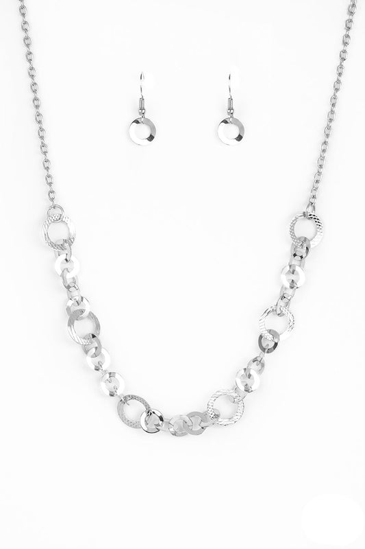 Paparazzi Necklaces - Move It On Over - Silver