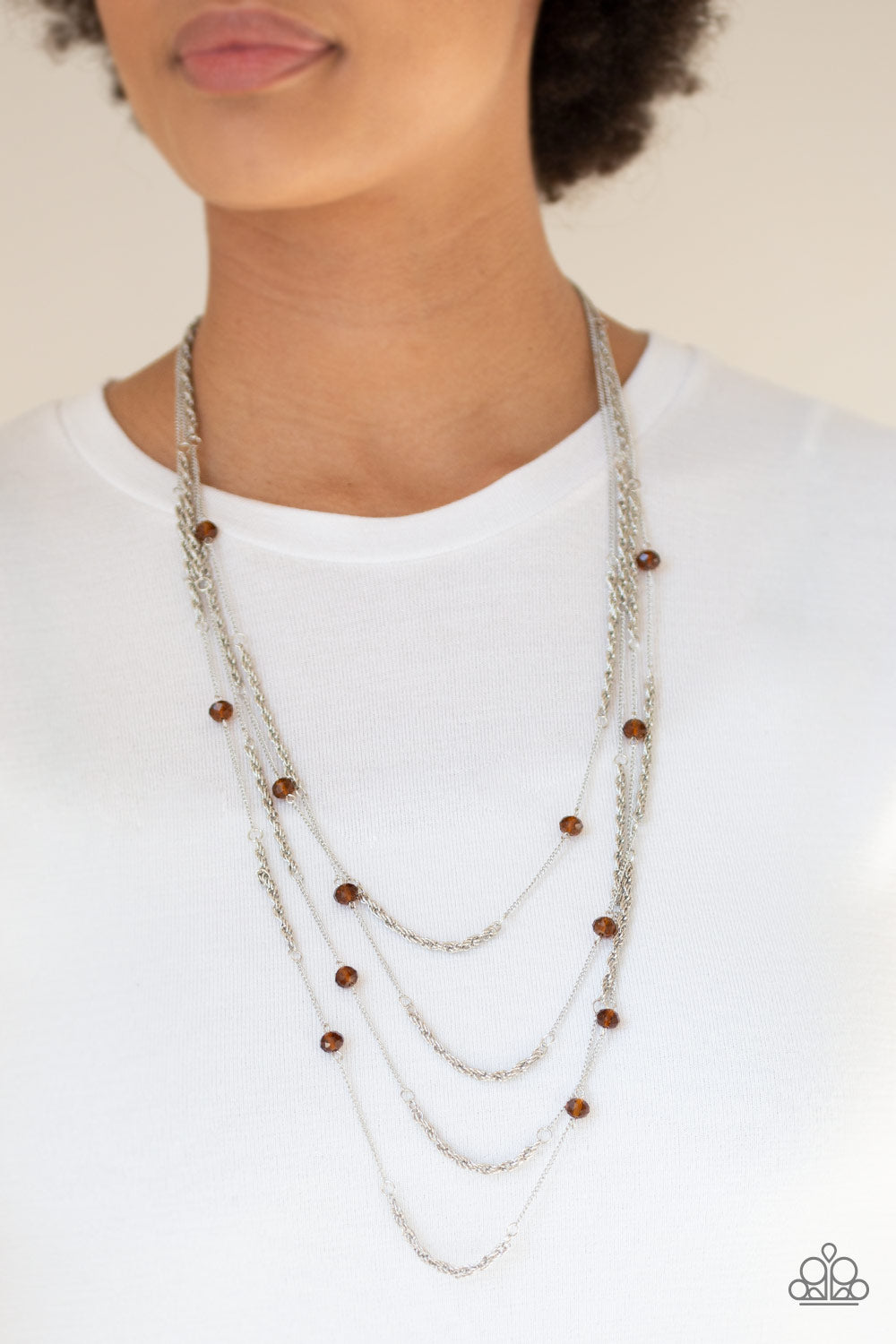 Paparazzi necklace - Open For Opulence - Brown