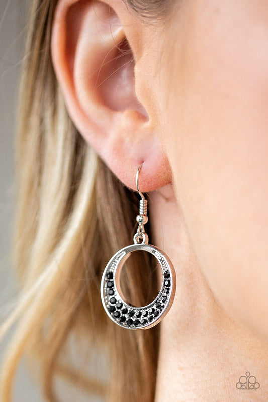 Paparazzi earring - Socialite Luster - Black