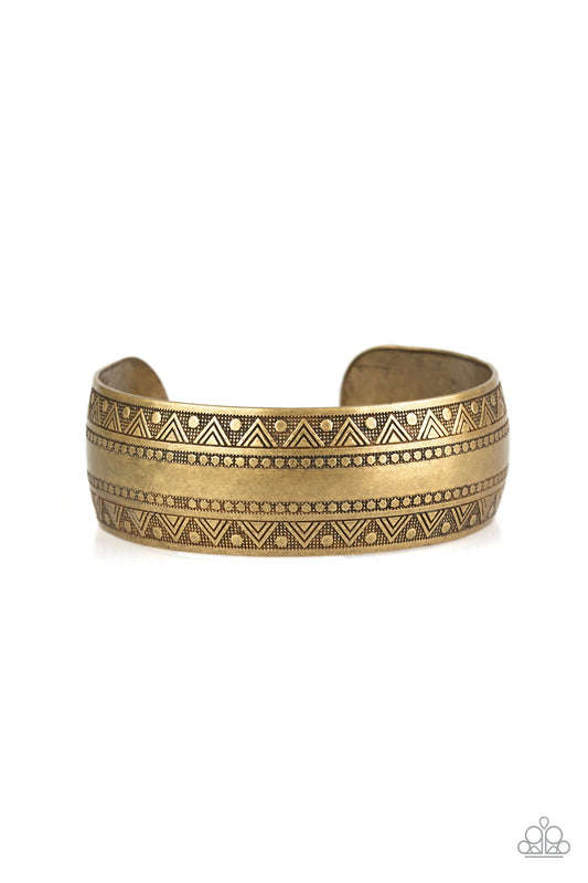 Paparazzi Bracelets - Desert Peaks - Brass