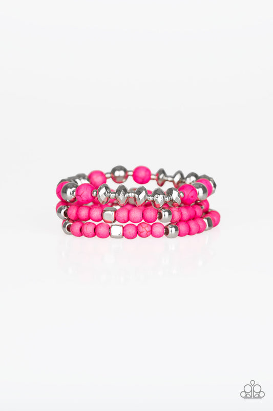 Paparazzi Bracelets - Mountain Artist - Pink
