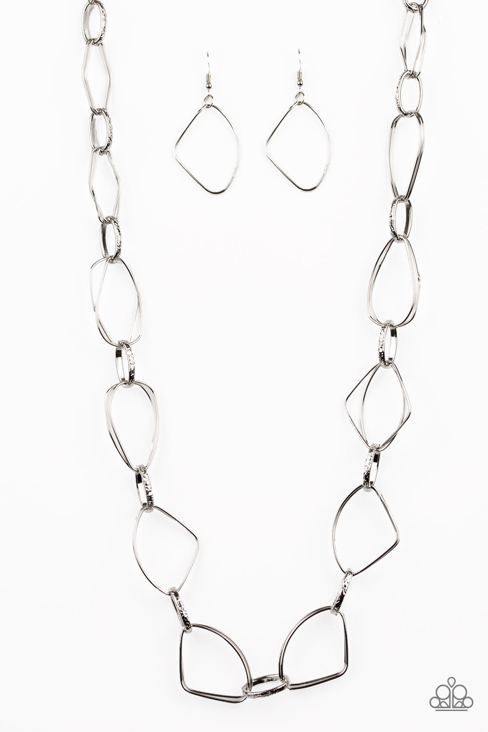 Paparazzi necklace - Attitude Adjustment - Silver