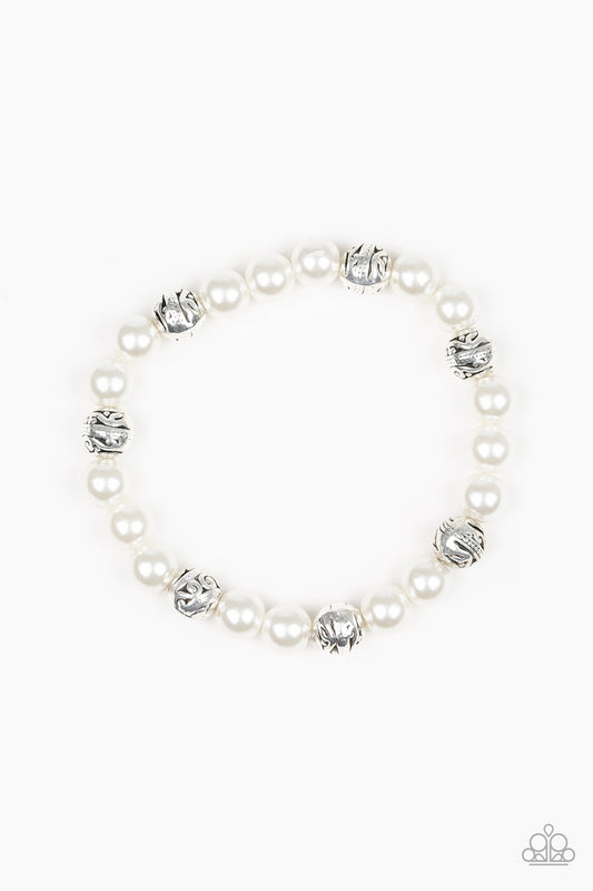 Paparazzi Bracelets - Poised for Perfection - White