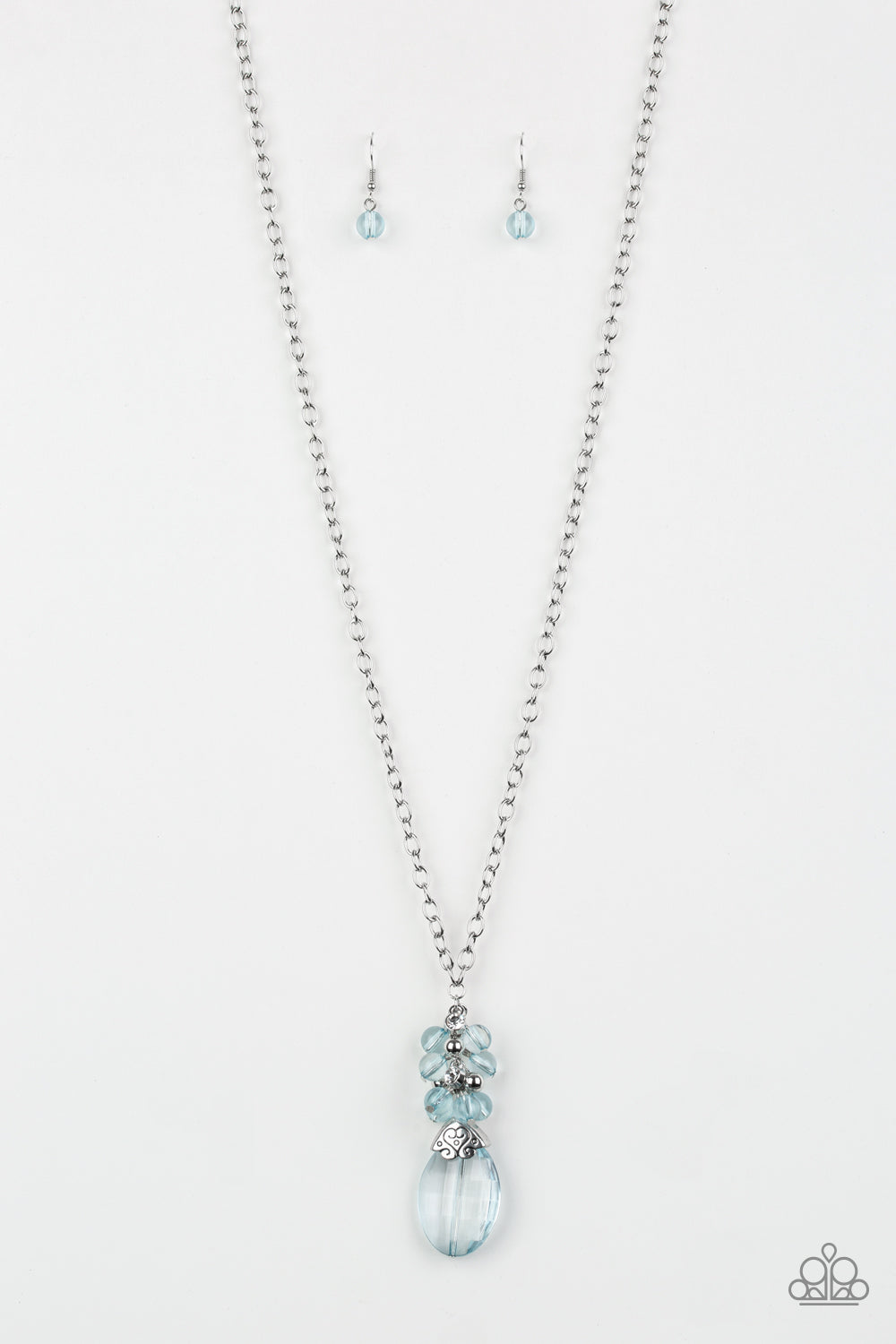 Paparazzi necklace - Crystal Cascade - Blue