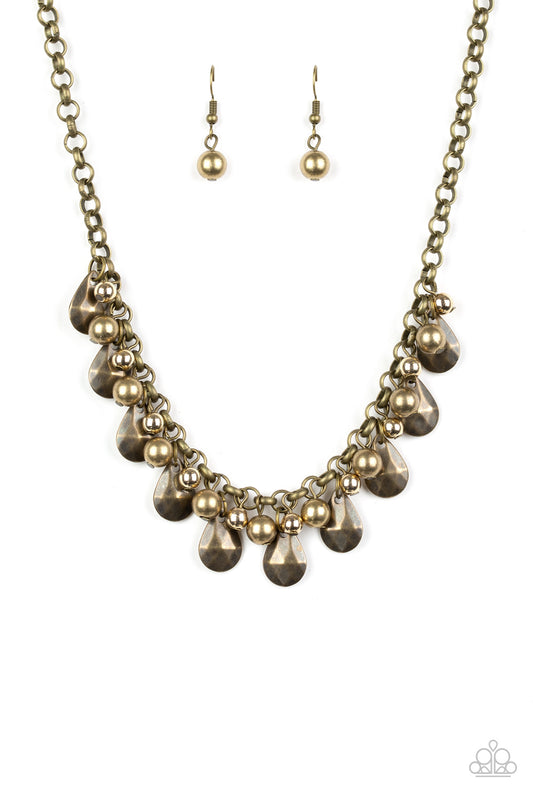 Paparazzi Necklaces - Stage Stunner - Brass