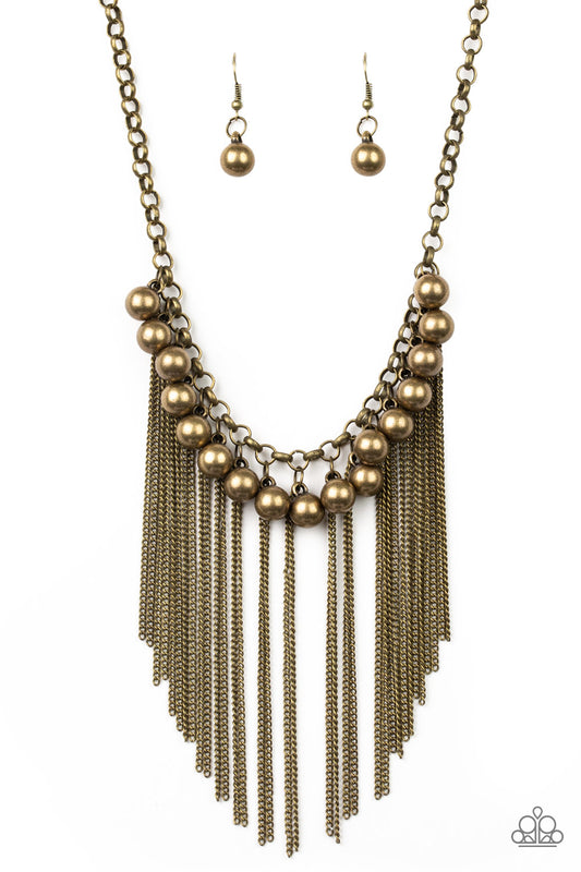 Paparazzi Necklaces - Powerhouse Prowl - Brass