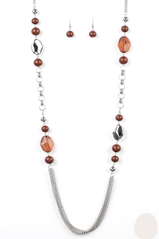 Paparazzi Necklaces - Marina Majesty - Brown