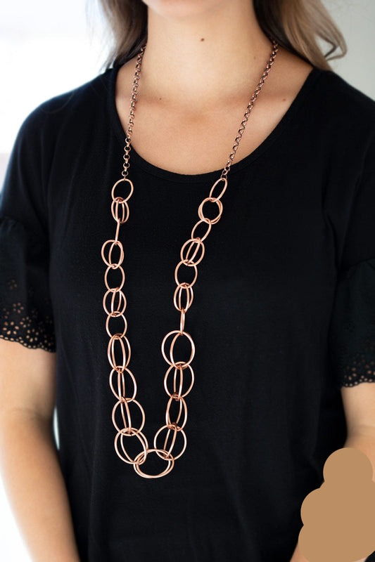 Paparazzi Necklaces - Elegantly Ensnared - Copper