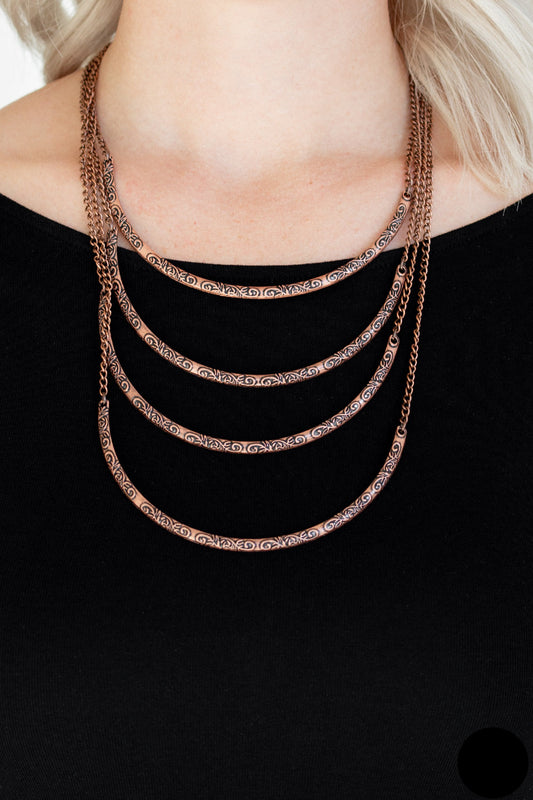 Paparazzi Necklaces - It Will Be Over MOON - Copper