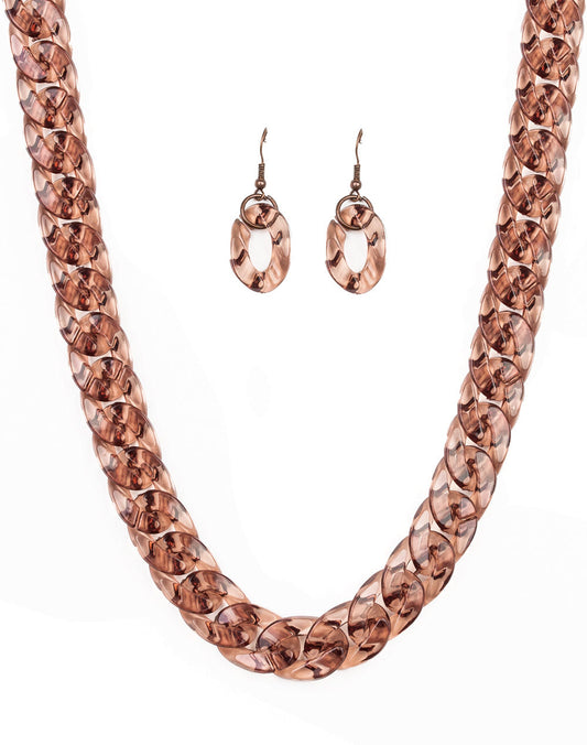 Paparazzi Necklaces - Put It On Ice - Copper