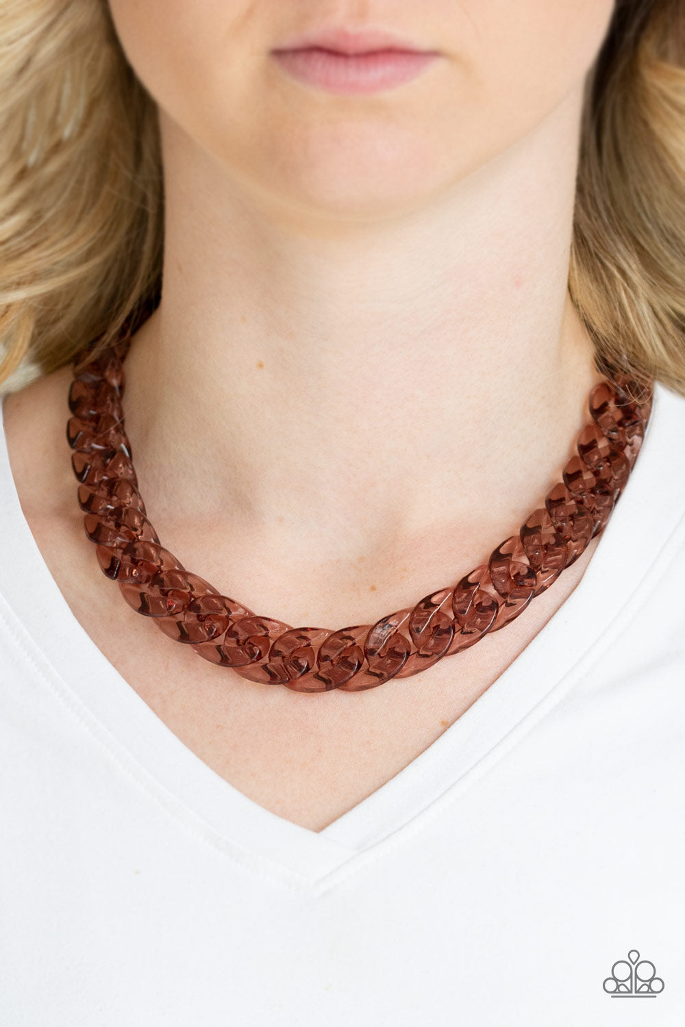 Paparazzi necklace - Put It On Ice - Copper