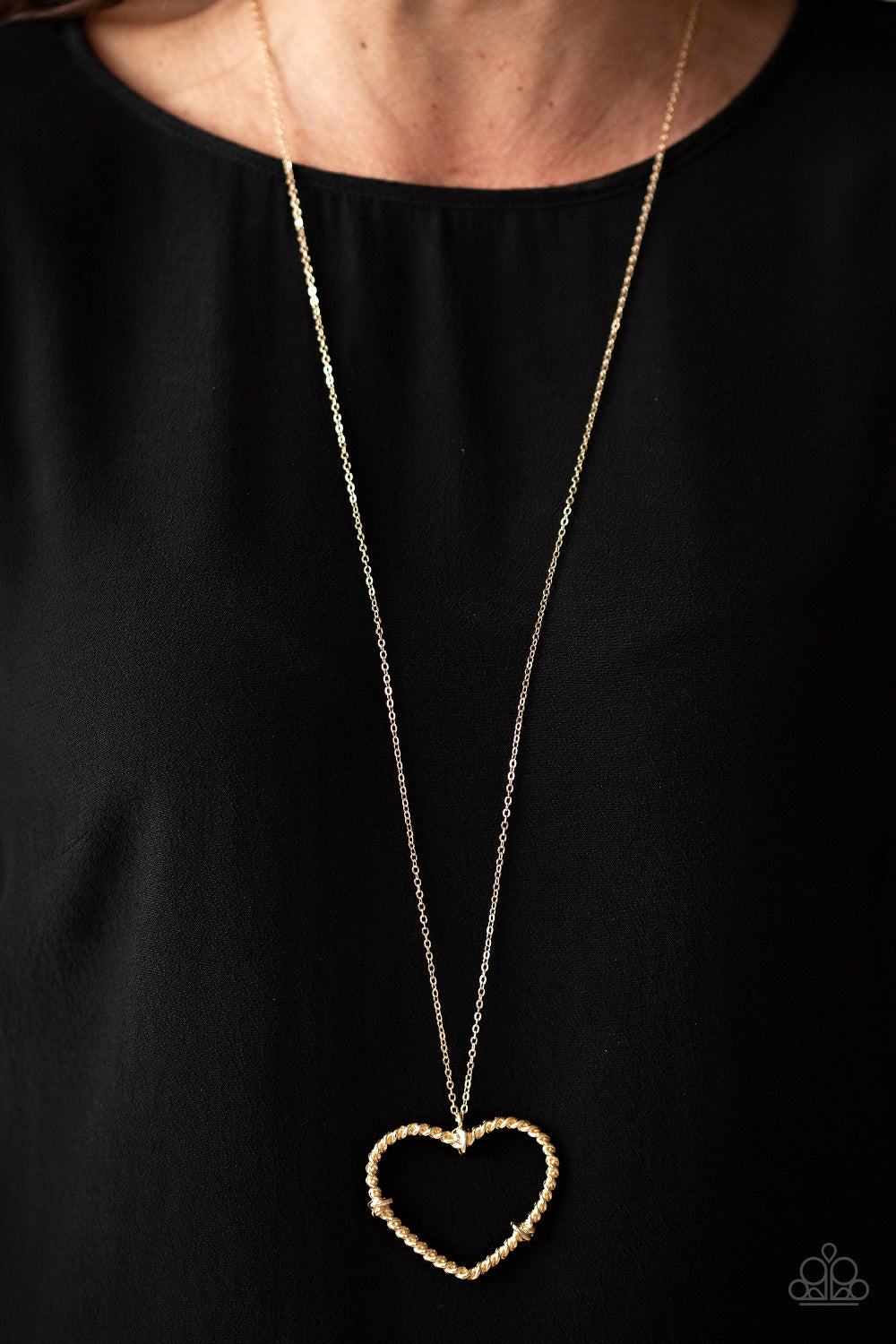 Paparazzi necklace - Straight From The Heart - Gold