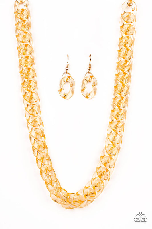 Paparazzi Necklaces - Put it on Ice - Gold