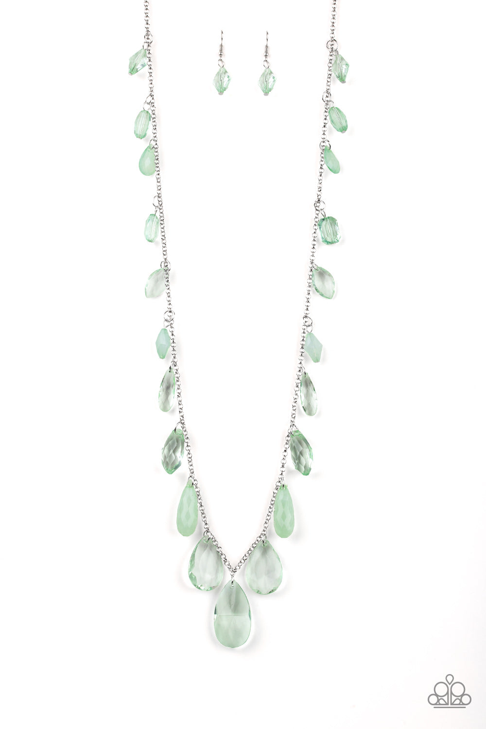 Paparazzi Necklaces - Glow and Steady Wins The Race - Green